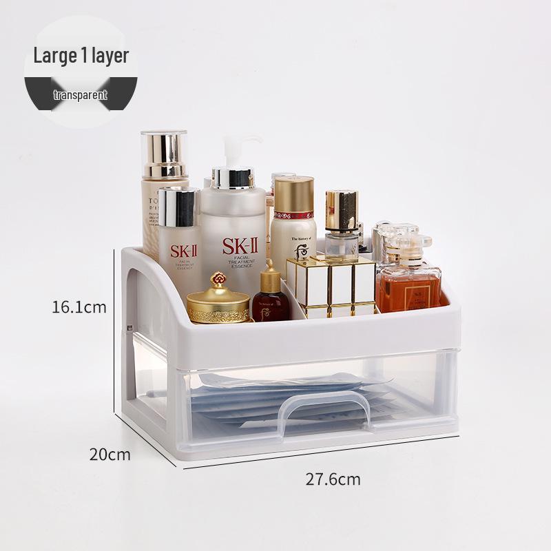 Настольный органайзер для косметики большой вместимости с выдвижными ящиками для ухода за кожей и помады