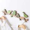 4 Hooks Bird Shape Wall Hooks Wall Mount Clothes Coat Hooks Wood Key Hook Rack  Bedroom Accessories