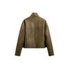 Zara Solid Color Comfortable Long Sleeve Stand Collar Casual Jacket Men Jackets Dark-Olive-Green 2521203-528