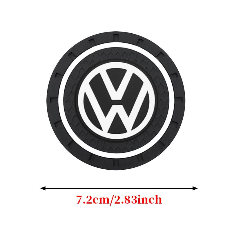 2026 Hot Valve Stems Caps New 2PCS Car Water Cup Bottle Holder Anti-slip Pad Mat Silica Gel For VW Volkswagen Jetta Polo Touran Golf Pass