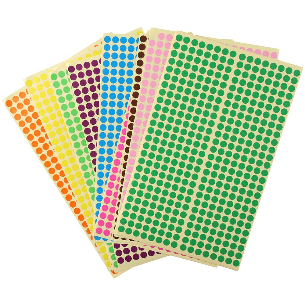 1/4" этикетки с точками круглые наклейки для украшения офиса