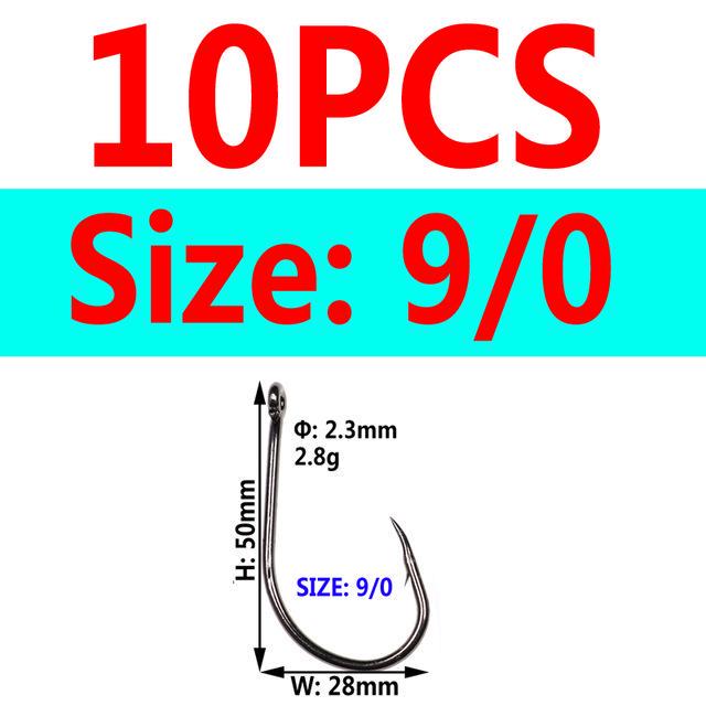 Рыболовные крючки Bimoo, 1 упаковка, 3 шт., безупречные рыболовные крючки O'shaughnessy, острые крючки с колючками для пресноводной рыбалки в соленой воде