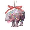 Cartoon Hippopotamus Hanging Pendant Moo Deng Car Haning Pendants  Christmas Day