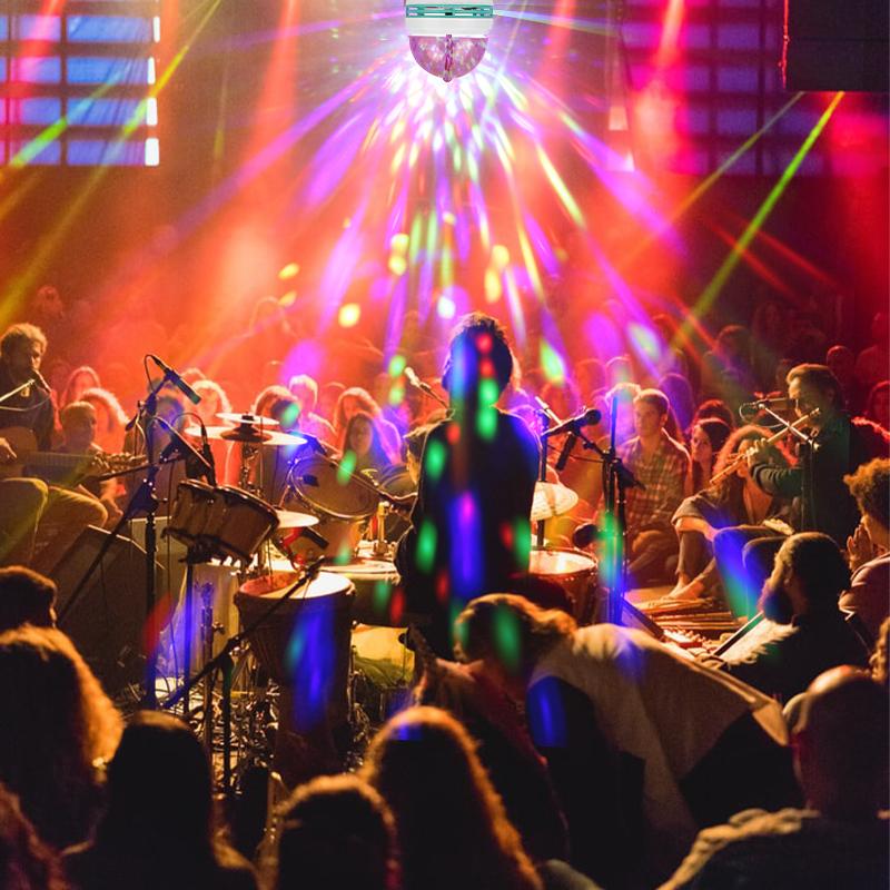 Светодиодная лампа для дискотеки, авто полноцветная вращающаяся сценическая танцевальная лампа, красочная лампа для вечеринки, мигающая сценическая подсветка