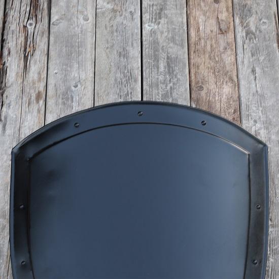 14th Century Heater Shield - Functional 18 Gauge Steel Medieval Historical Replica Blank Shield Knight Costume Prop Accessory