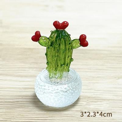 Мультяшный кактус бонсай декор прозрачные мясистые смоляные поделки мини-фигурки кактусов реалистичный имитированный кактус