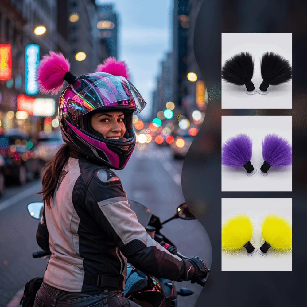 2Pcs/Set Self-adhesive Motorcycle Helmet Braids for Moto Cycling Skiing
