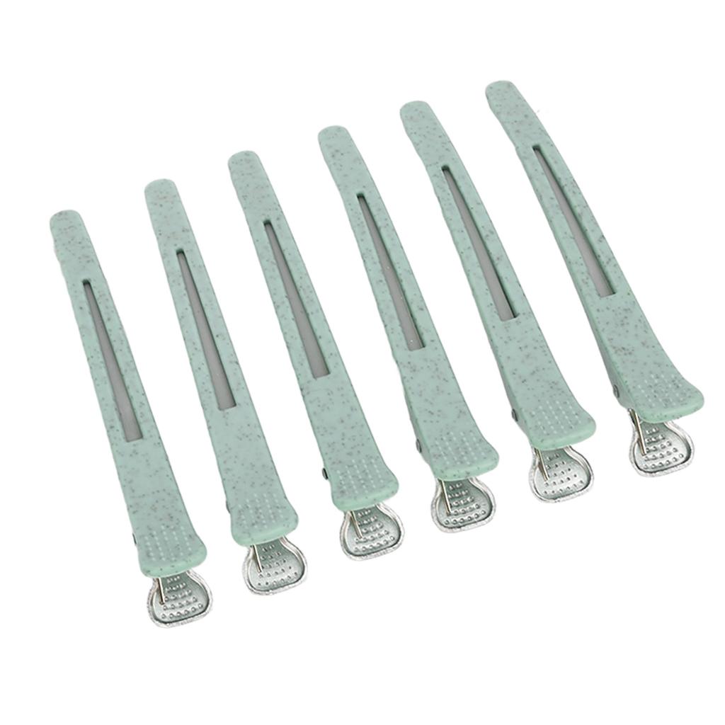 6 шт. Зажим для укладки волос «утиный клюв» Профессиональный Портативный Салонный Зажим для секционирования волос для Женщин Девушек Зеленый