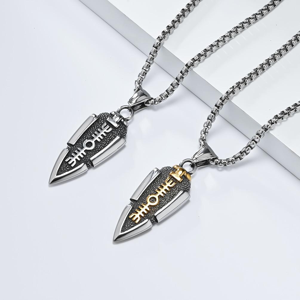 Odin's Spear Valknut Gungnir Viking Necklace For Men with Rune Symbol Raven’s of Odin Labradorite Norse Mythology Pagan Jewelry