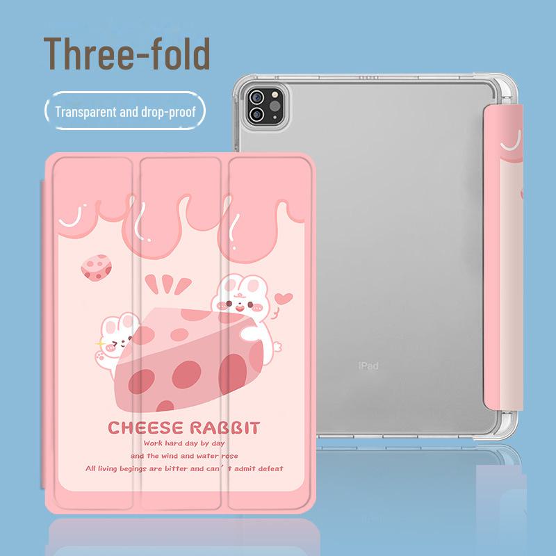 Protective Case for Apple iPad Pro 10.2, Air 11, Mini 6 & More, Cheese Bear Design - Durable Tablet Cover for 10th Gen Devices.