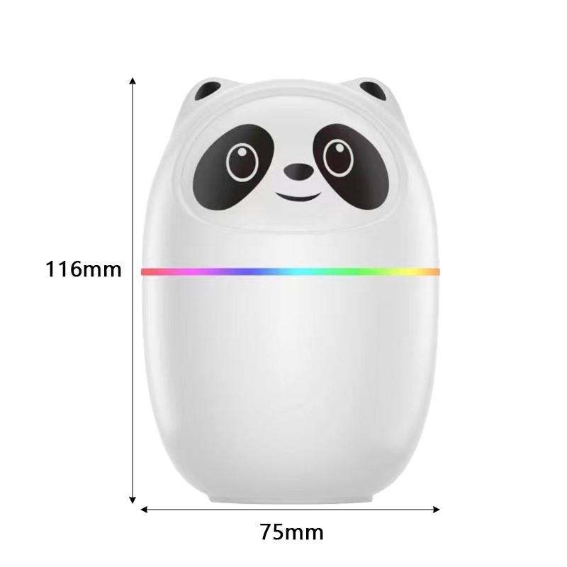 Mini Air Humidifier Cute Panda Aroma Oil Diffuser With Night Light USB Chargeable Cool Mist Sprayer Plants Purifier Humificador