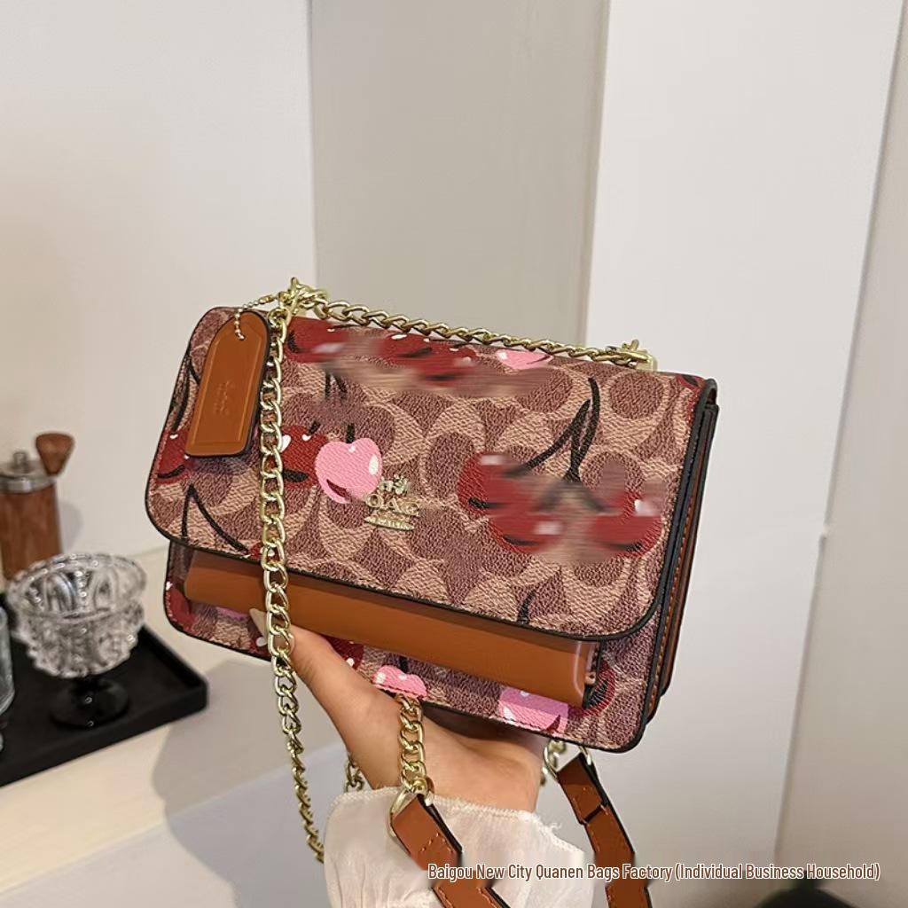 Европейская и американская универсальная модная цепочка, сумка через плечо, кроссбоди - женский нишевый повседневный популярный дизайн