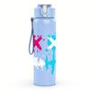 1PC Cross Splash Abstract Mark Art 750ml Color Plastic Water Bottle Leakproof Flip Straw Lid For Sports Office Home Use