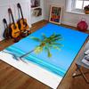 Tropical Palm Tree on Beachfront Patterned carpet a non slip rug suitable for all seasons and any setting, gift