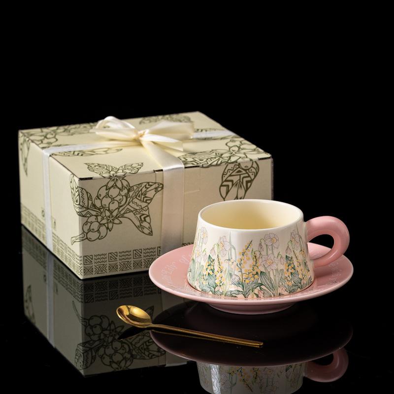 Ceramic Egg Cup Coffee Cup Saucer Latte Latte Cup Afternoon Tea Souvenir Gift Cup