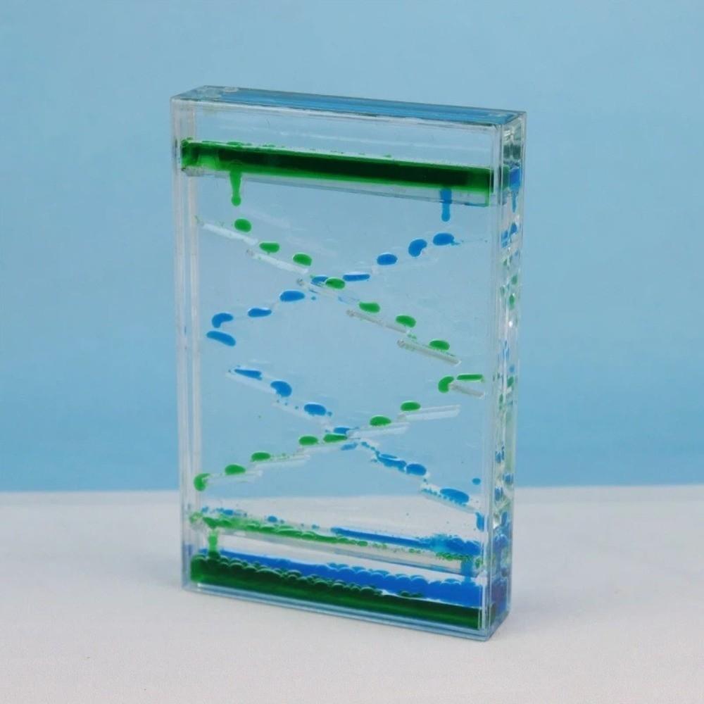 Colorful Dynamic Slime Flow Timer Square Two-color Sandglass Timer Water Drop Timer Home Decor