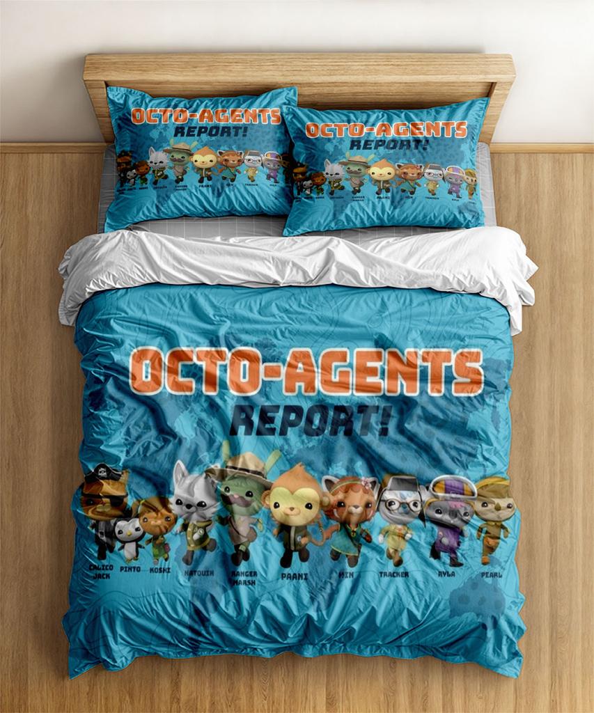 Комплект пододеяльника Octo Agents без простыни Кинг Квин Дабл Фулл Твин Односпальный Размер Комплект постельного белья