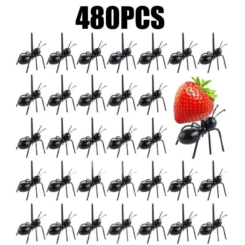 Animal Shaped Appetizer Forks Reusable Ant Toothpicks Fruit Dessert Tools Party Snack Picks Wedding Events