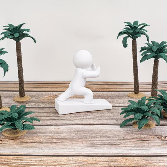 jijijing Burr-free Doorstop, 3D Printed Stable Door Stop, One-Piece Molding Stopper, Kicking Man Design Doorstop Protects Walls Furniture