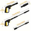 2100 PSI Trigger Gun Kit, Pistol Grip With Rotary Lance, High Pressure Gun For Karcher Quick Hose System K2 K3 K4 K5 K7