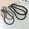 Черное стеклянное ожерелье из бисера, легкое роскошное холодное ветровое крутое шикарное колье-колье для женщин