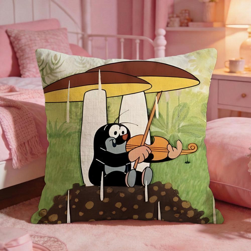 TThe Little MoleS Anime Cushion Cover Premium Comfort Reversible Pillow Cove Two In One Design For Any Room Car Interior