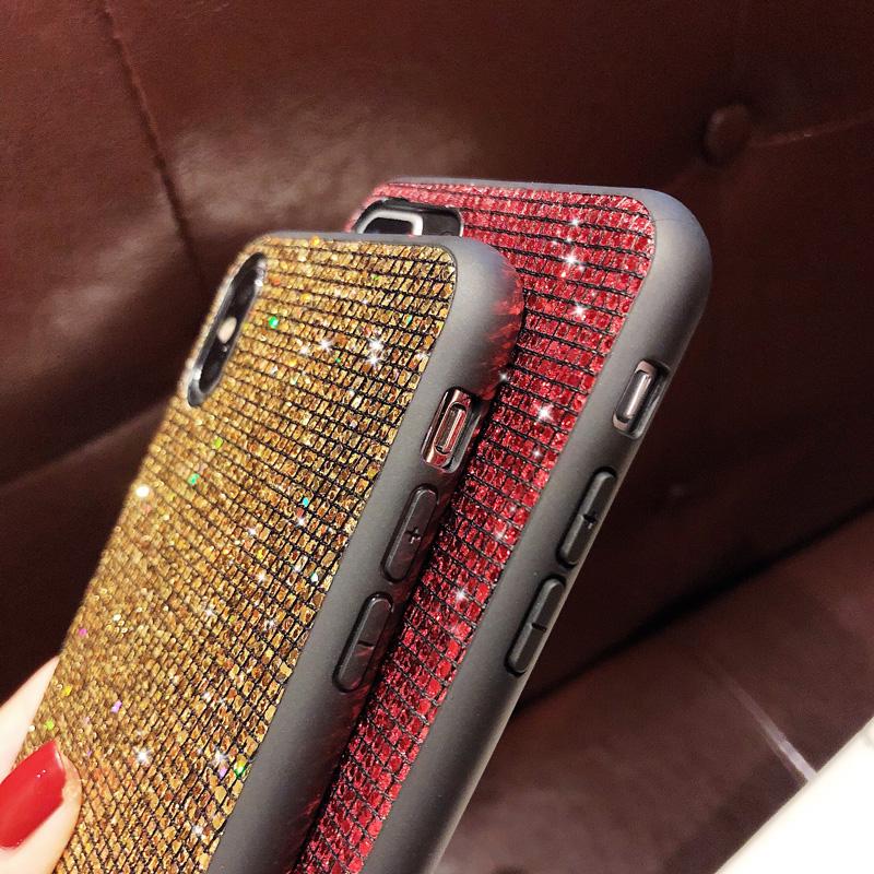Women Glitter Bling Phone Case Luxury Soft Protective Back Cover For iPhone Samsung Huawei Honor Xiaomi Redmi