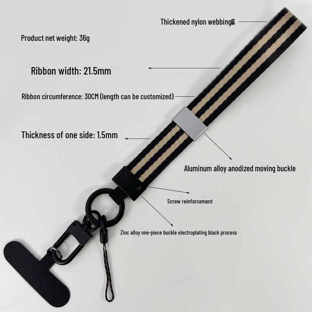 Плетеный нейлоновый ремешок для мобильного телефона со съемной подвеской из сплава