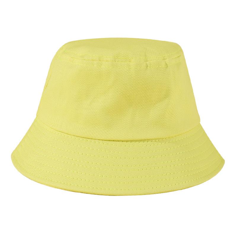 Custom Adult Cotton Bucket Hat Sublimated and Embroidered Wide Brim Round Hat for Summer Outdoor Use Solid Casual Style