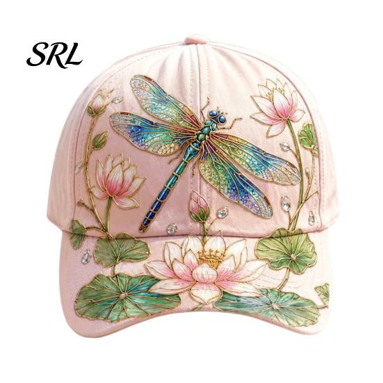 Artistic Printed Baseball Cap for Women, Embroidery Flower Bird Pattern Hat, Love Art Design Hat Adjustable Fit Gardening Sun Spring Summer Outdoors