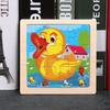 3 Set Early Educational 3D Wooden Puzzle Colorful Cartoon Animal Puzzles  Baby Toys