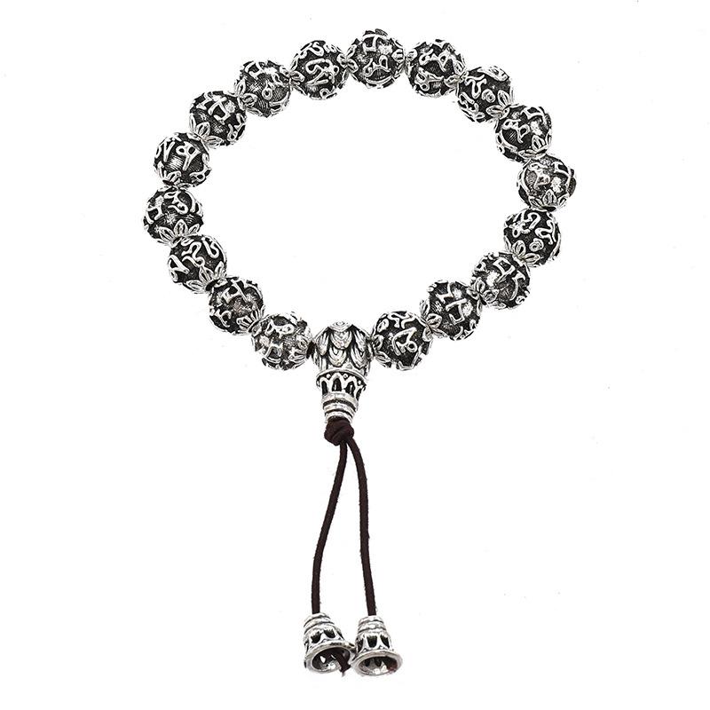 BLINGBAY женский браслет из бисера, браслет на санскрите в древнем стиле, ретро-шар, браслет из бисера, бусины Будды, китайский стиль, ювелирные изделия в этническом стиле