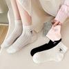 Summer Women's JK Solid Color Causal Socks Breathable Comfortable Female Socks Middle Tube Cotton Socks