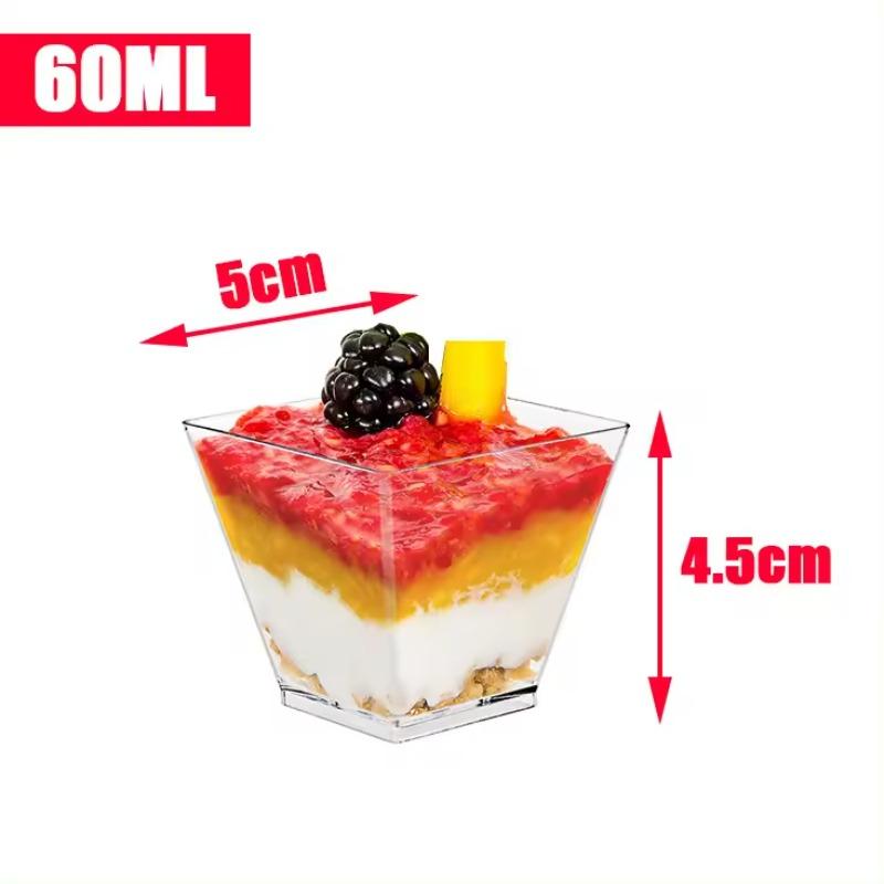 20 шт одноразовые пластиковые стаканчики для десерта день рождения прозрачные вечерние мороженое домой Рождество поставляется