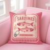 Cushion Cover Colorful Trendy Sardines Short Plush Soft DoubleSided Printing Pillow Case Cozy Sofa Bedroom Home Decor Gift