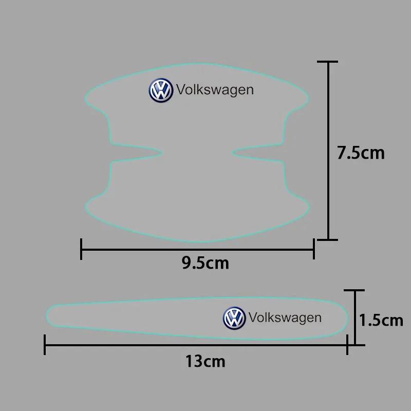 Для VOLKSWAGEN VW 8 шт. Наклейка на ручку двери автомобиля Защитная пленка Наклейка для Volkswagen Rline Golf GTI Bora Passat Jetta Beetle Scir
