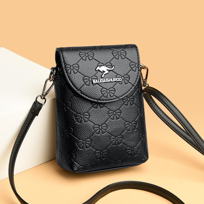 Мягкая кожаная сумка для мобильного телефона, женская модная женская сумка через плечо, ветровая сумка-мессенджер, женская простая и легкая