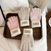 Thickened Plush Woolen Gloves Touchscreen Function Knitted Gloves New Fleece Mittens  Autumn Winter