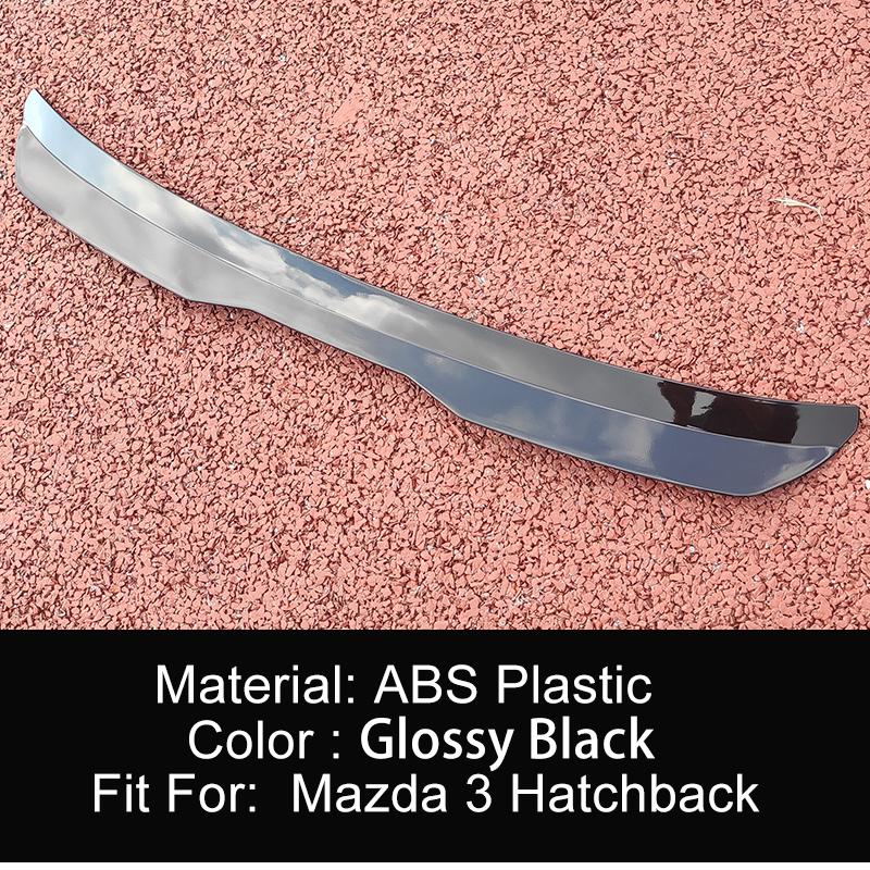 Для Mazda 3 хэтчбек 2006-2012 задняя крышка багажника автомобильный спойлер крылья глянцевый черный карбон универсальные внешние аксессуары
