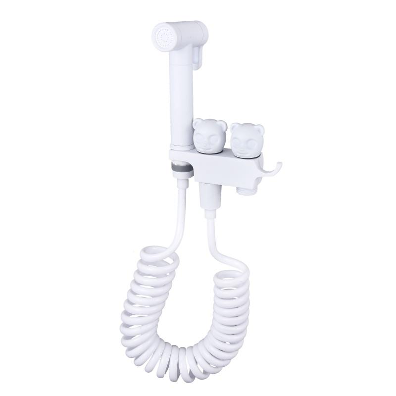 Modern Chromium Plating Bidet High Pressure Brass Panda Wall Mounted Handheld Toilet Bidet Faucet Bidet Toilet Sprayer Set
