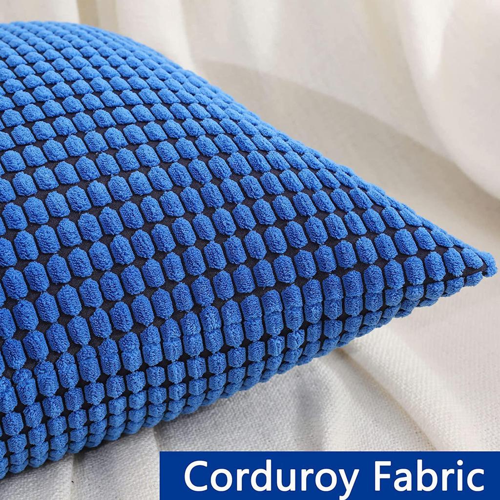 Nordic Corduroy Throw Pillow - Modern Sofa Cushion with Corn Kernel Design