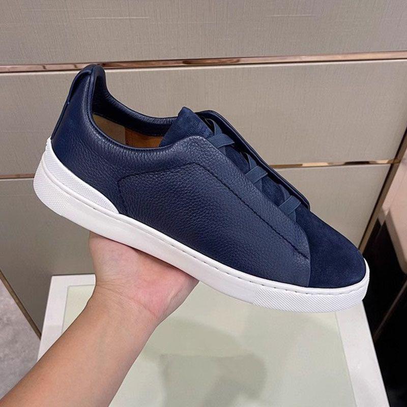 Мужские осенние кеды 2025 года с низким верхом, нескользящие, слипоны на резинках