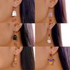 Spooky Ghost And Pumpkin Pendant Earrings With Electroplated Finish For Halloween