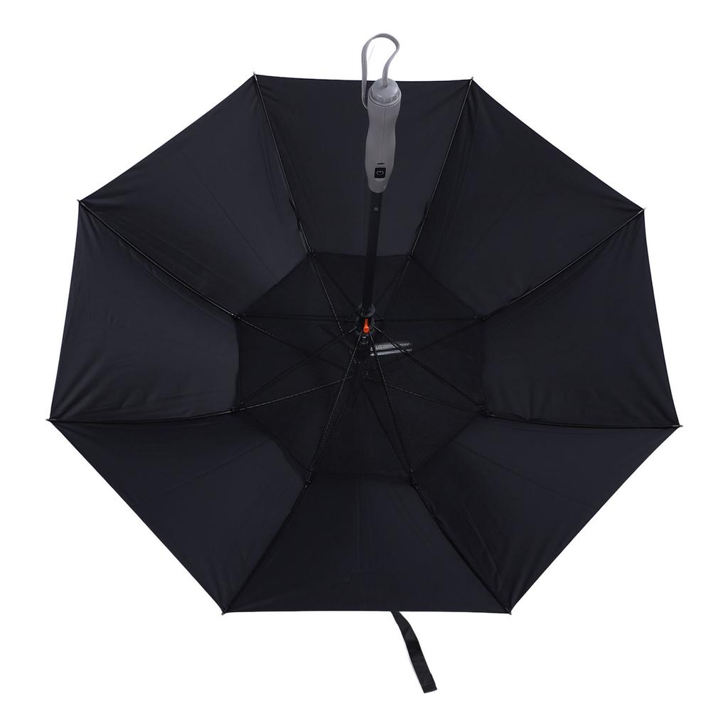 Portable Sun Umbrella with Fan and Mist Spray UPF 50+ UV Protection 8 Ribs Rechargeable Sun and