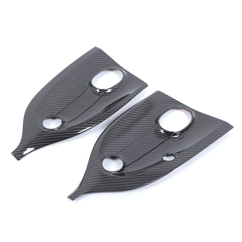 For Mercedes Smart Fortwo Forfour 453 2016-2021 Carbon fiber Car Accessories Exterior Door Handle+Door Bowl Cover Trim Frame