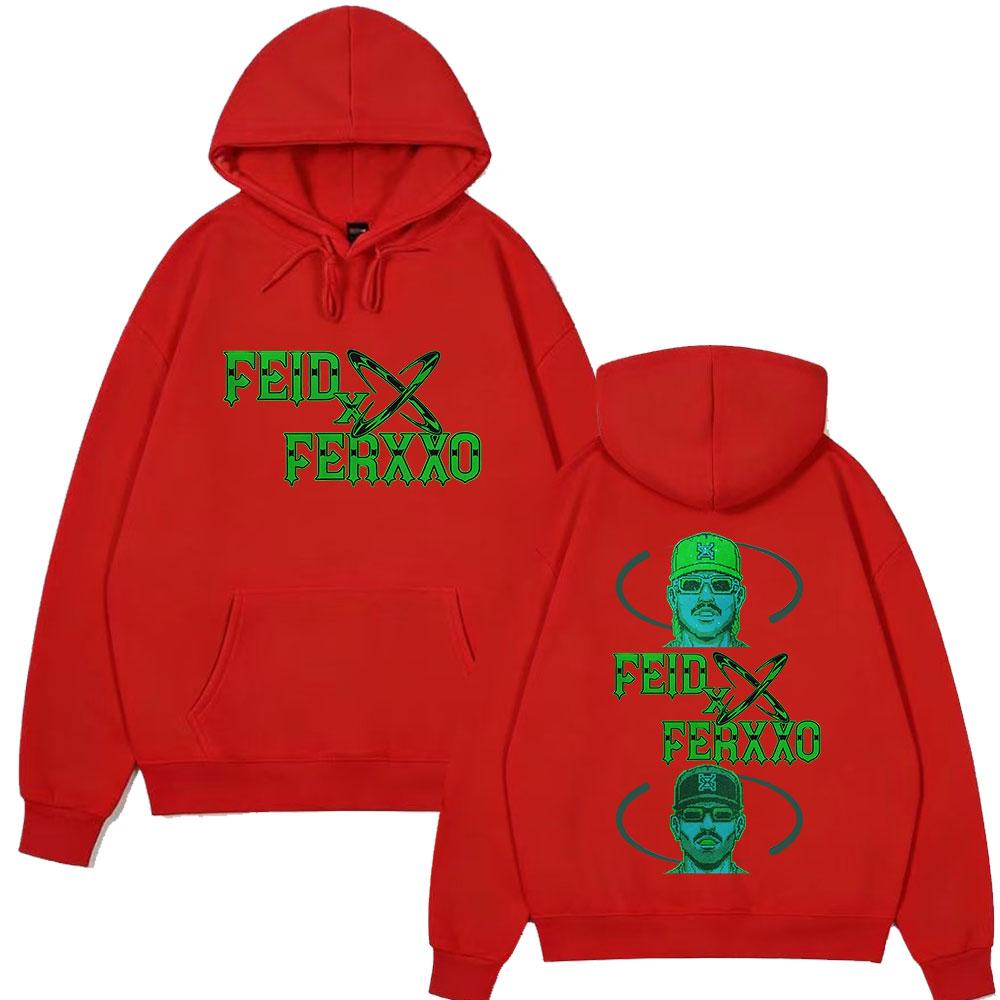 Rapper Feid Ferxxo Falxxo Tour 2026 Print Hoodie Men Women Fashion Pullover Autumn Winter Casual Oversized Streetwear Sweatshirt