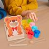 Rainbow Balls In Cups Sorting and Counting Early Education Pairing Game Set Children Wooden Feeding
