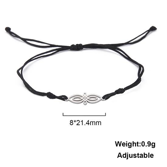 Retro Stainless Steel Personality Witch Knot Dog Paw Bracelet