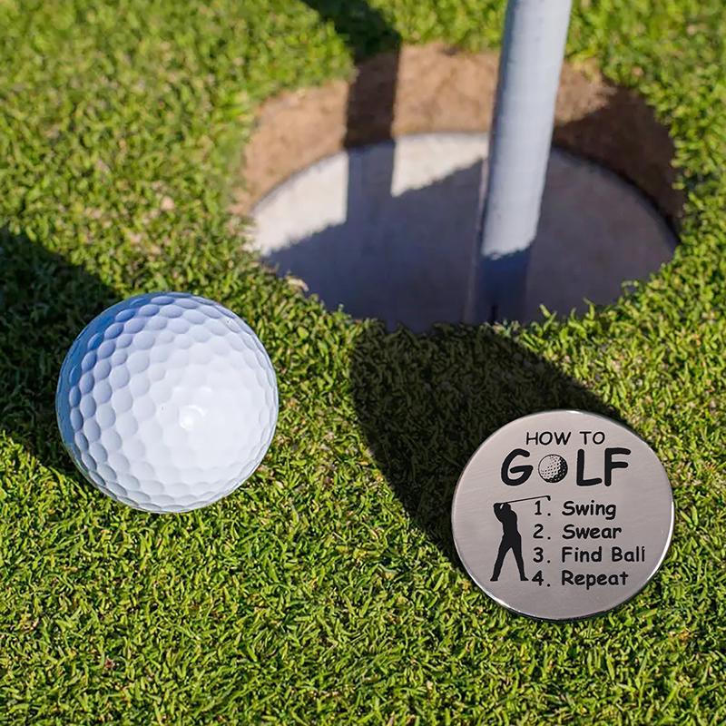 Golf Marker with Magnetic Hat Clip Golf Novelty Gift Magnetic Clip Sliver Color Baseball Cap Clip Golf Training Aids Accessories 5