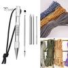 1 Set Knitting Needles Set Compact Polishing Process Stainless Steel Anti-rust Paracords Bracelet DIY Lacing Stitching Needles Kit for Home